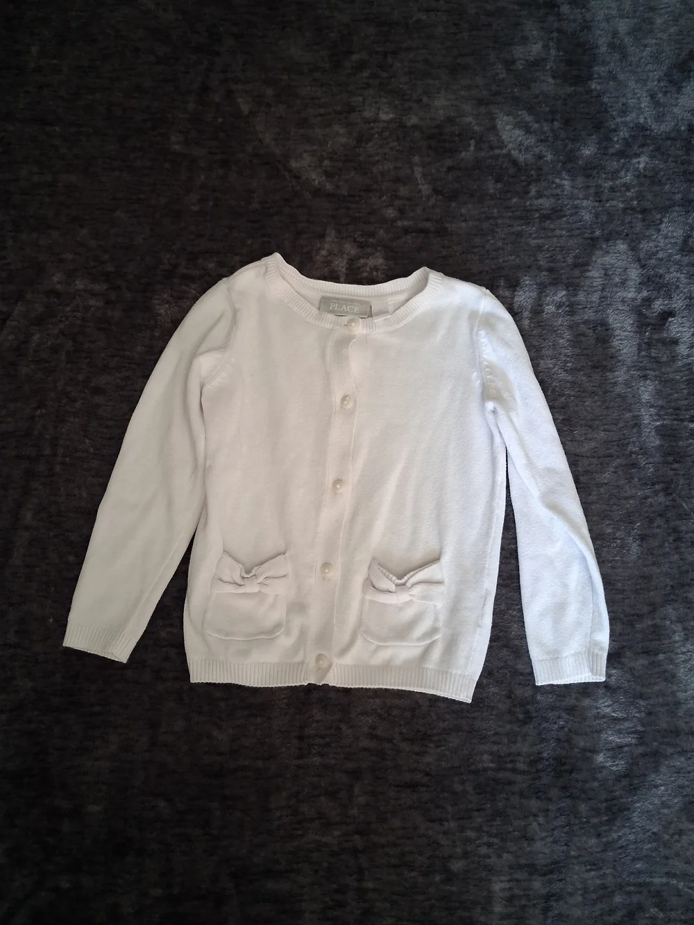 The Children's Place White Button Down Cardigan Girls Size 4T